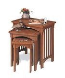 3-Piece Mission Oak Nested Table Set By Powell Furniture