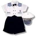 Infant Nautical Admiral's Set with Hat SIZE 6 months
