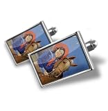 Cufflinks "Woman and Horse" - Hand Made Cuff Links