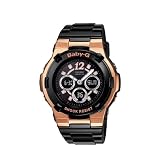 Casio Ladies BGA111-1B Baby-G Black and Gold-Tone Rhinestone Accented Watch by Casio