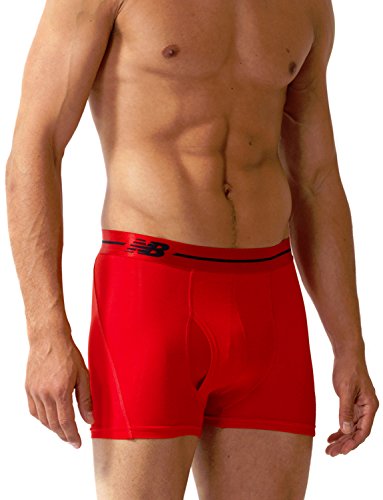 New Balance Men's athletic Active Performance Sport Trunk Boxer Brief - 3 Pack