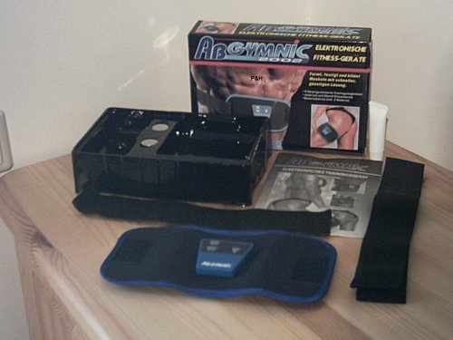 Elektronischer Fettweg Gürtel - Fitness-Stimulator mit 2 Batterien,Betrieb ohne teure Geels