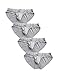 David Archy Men's 4 Pack Polyamide Lightweight Fast Dry Hipster Bikinis
