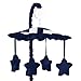 Zig Zag Navy and White Chevron Musical Baby Crib Mobile by Sweet Jojo Designs