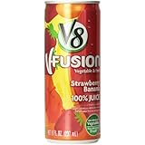 V8 V-Fusion 100% Juice, Strawberry Banana, 8 Ounce (Pack of 24)
