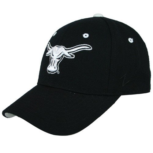 Zephyr Texas Longhorns Black Silver Lining Fitted Hat