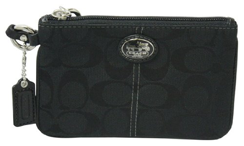 Coach Sutton Signature Small Wristlet Black