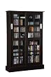 Windowpane Sliding Glass Door Cabinet, 576 cd/92 dvd, Expresso, P1