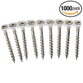 Wood Flooring Senco 08F175Y Duraspin Number 8 by 1-3/4-Inch Flooring to Wood Collated Screw (1,000 per Box)