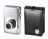IXUS 105 Digital Camera with DCC-60 Leather Case (Argent, 12MP, Zoom optique 4x, housse incluse)