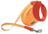 Flexi Expression 2 Medium/Large, 77lbs, Orange/Orange, 16ft.