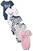 Calvin Klein Baby-Girls 5 Pack Bodysuit Printed and Solid, Navy, 3-6 Months