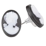 TARINA TARANTINO Classic Black Cameo Post Earr