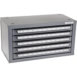 Huot Five-Drawer 1/2" Reduced Shank Drill Bit Dispenser Cabinet for Sizes 33/64" to 63/64" in 1/64" Increments