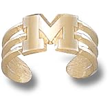 University of Michigan M Toe Ring Pendant (Gold Plated)