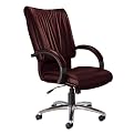 Leather President Desk Chair- Burgundy