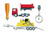 Eigenschaften Bruder 602 / Bruder Spielwaren 00602 Schlüsselanhänger MB Actros Tieflader