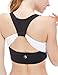 icyzone Workout Sports Bras for Women - Fitness Athletic Exercise Running Bra Yoga Tops (L, Black)