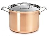 Gourmet Standard 8 Quart Copper Tri-Ply Stock Pot with Lid - CT11775