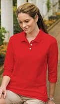 Women's 60/40 Pique 3/4 Sleeve Golf Shirt (up to size 4X)