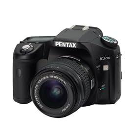Pentax K200D 10.2MP Digital SLR Camera with Shake Reduction 18-55mm f 3.5-5.6 Lens by Pentax