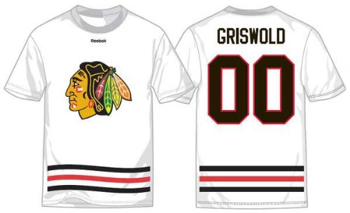 Christmas Vacation Griswold 00 Official Chicago Blackhawks Hockey T-Shirt Size Medium