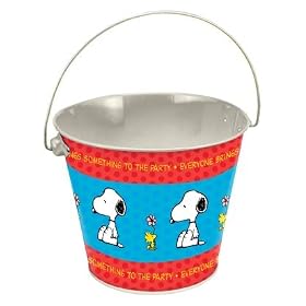 Peanuts Snoopy and Woodstock Tin Pail