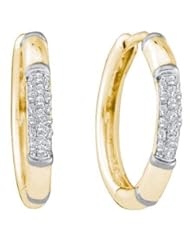 0.15CTW ROUND DIAMOND LADIES HOOPS