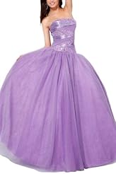 Strapless Tulle   Ball Gown Quinceanera Dress 