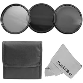 58MM Neutral Density Professional Photography Filter Set (ND2 ND4 ND8) + Premium MagicFiber Microfiber Cleaning Cloth