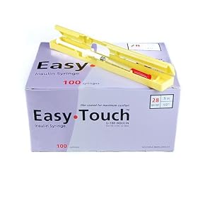 Easy Touch <b>Insulin</b> <b>Syringe</b> 28 Gauge .5cc 1/2 (fs)(Box of 100) with Free <b>Syringe</b> Case