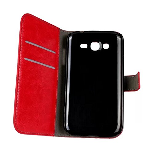 KCASE Slim Wallet Card Pouch Flip Leather Stand Case Cover For Samsung Galaxy Grand Duos I9080 / Neo (I9060) Purple