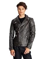 Usual Way Cazadora Piel Mat (Negro Lavado)