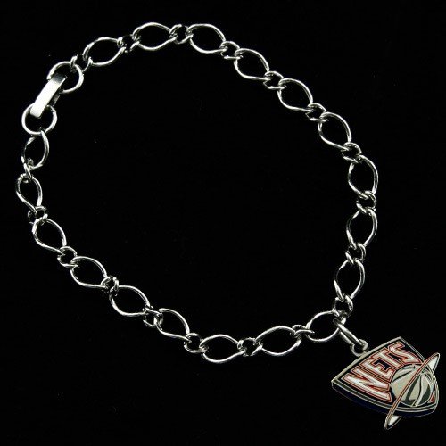 New Jersey Nets Ladies Silver-Tone Charm Bracelet