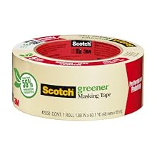 3M Scotch Masking Tape for General Painting, 1-Inch by 60-Yard, 1-Pack