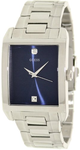 Guess Men's U10542G2 Silver Stainless-Steel Quartz Watch with Blue Dial