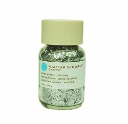 Martha Stewart Crafts Tinsel Glitter, Sterling, 1 Ounce