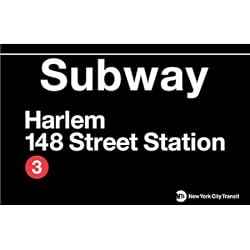 Harlem Metal Subway Sign