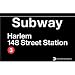 Harlem Metal Subway Sign