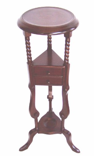 Blumenständer Mahagoni Holz Säule Telefontisch