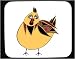Decorated Mouse Pad with heavy, shocked, bird