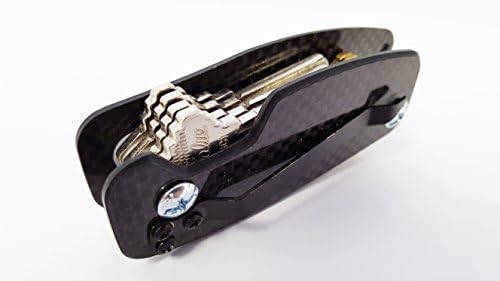 3-1/2" Folding Carbon Fiber Key Organizer, Black