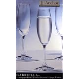 Anchor Hocking 7 Ounce Flute Set of 4, Gabriella by Gabriella