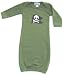 Eclectikid Bewarey Baby Gown in Olive Green, 0-3 Months