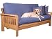 Cottage Futon 80957211132F Belmont Oak Full Size Futon Frame - Medium Oak - Mattress sold seperately