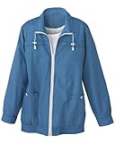 National Zip Front Nylon Windbreaker, Blue, Medium