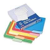 ESS42603 Folder,Full-Size Pockets,Letter,1/3 Tab Cut,25/BX,AST