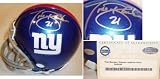 Tiki Barber New York Giants Autographed Riddell Mini Helmet