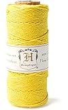 Hemptique HS20-YEL Hemp 20-Pound Cord Spool, Yellow, 205-Feet