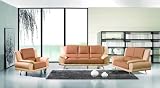 New 3pc Contemporary Modern Leather Sofa Set #AM-100-C-CAMEL/IVORY New 3pc Contemporary Modern Leather Sofa Set #AM-100-C-CAMEL/IVORY